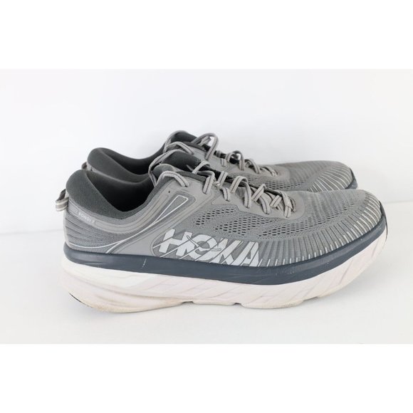Hoka One One Mens Size 13 Cushioned Bondi 7 Gym Jogging Running Shoes Gray main image 7